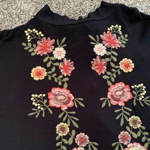 Floral Mock Neck Top